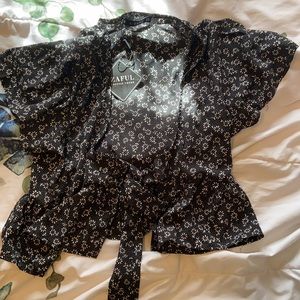 Cropped tie top from Zaful